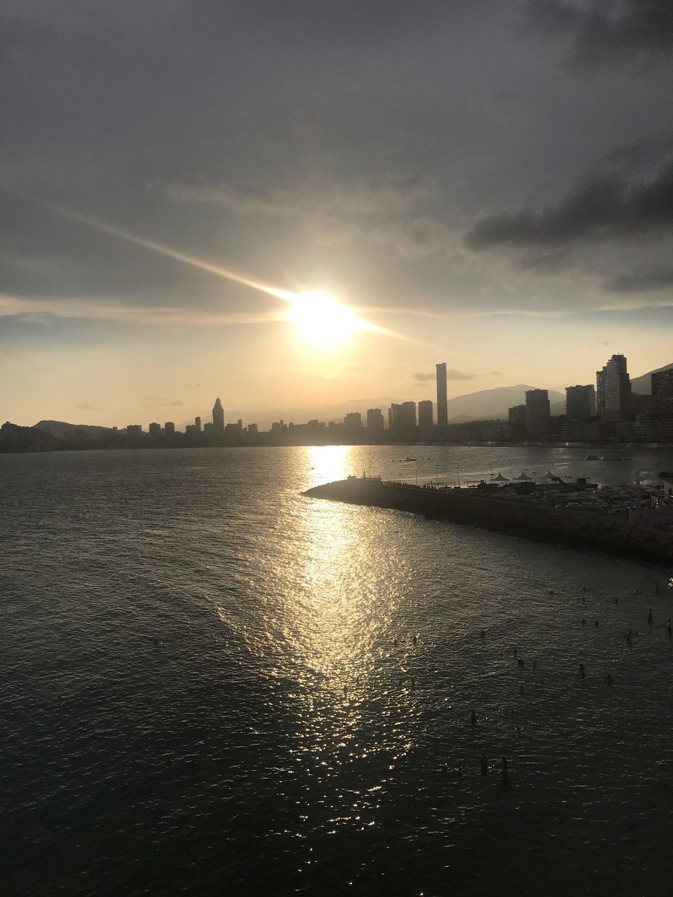 VIEW OF SEA AGAINST SKY DURING SUNSET