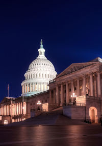 View of historical building at night