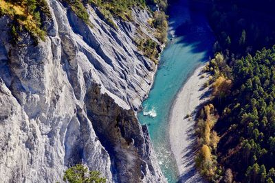 Scenic view of waterfall