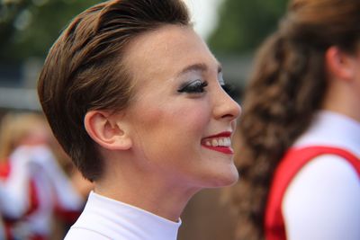 Close-up portrait of young woman