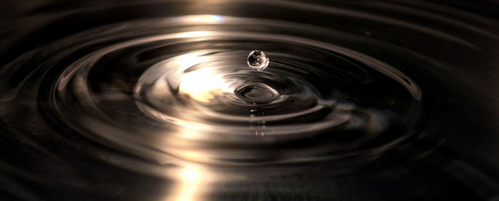 Close-up of water splashing in water