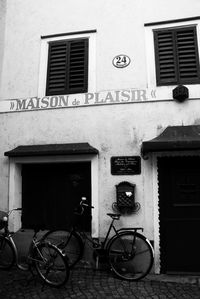 Bicycle in front of building