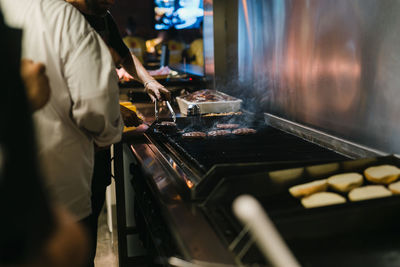 Man preparing food in kitchen