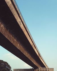 Low angle view of bridge against clear sky