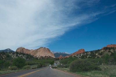 Country road along landscape