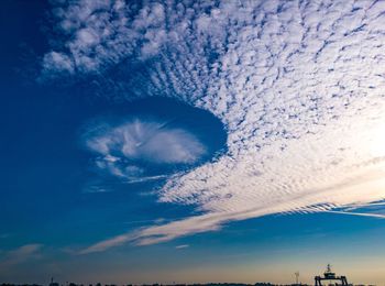 Low angle view of blue sky