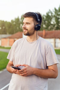 Young man using mobile phone