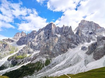 Scenic view of rocky mountains against sky