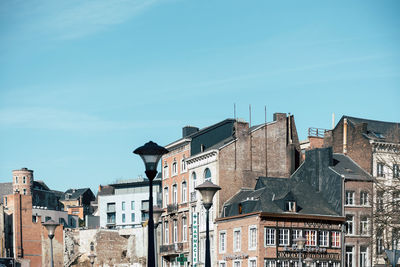 Low angle view of buildings in city