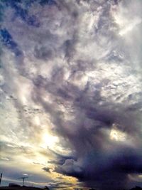 Low angle view of cloudy sky