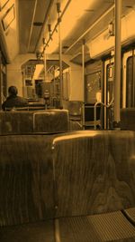 Interior of subway train