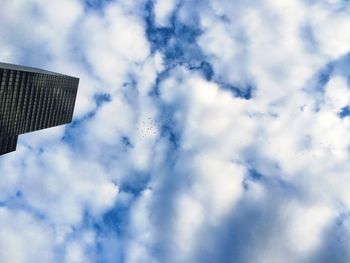 Low angle view of cloudy sky