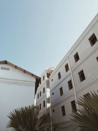 Low angle view of building against clear sky