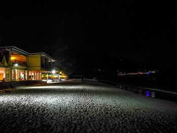 Illuminated city at night