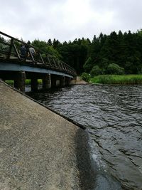 Footbridge over river