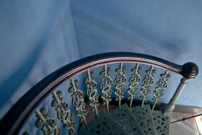 High angle view of glass wall