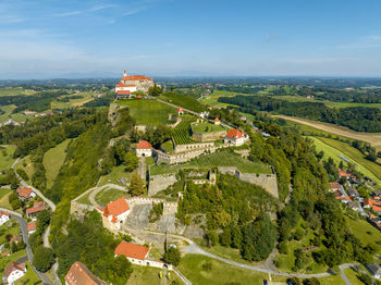 Austria - the riegersburg castle surrounded by a beautiful landscape located in the region of styria