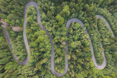 High angle view of road