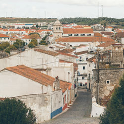 High angle shot of townscape