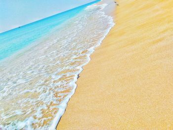 Waves rushing towards shore