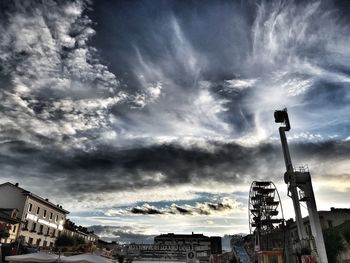 Low angle view of buildings against sky