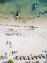 Aerial view of tanjung aan beach, lombok,indonesia