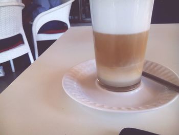 Close-up of drink on table