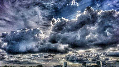 Low angle view of storm clouds in sky