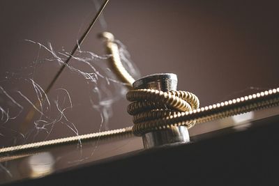 Low angle view of illuminated building