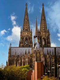 Low angle view of temple against sky