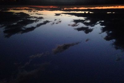 Scenic view of cloudy sky during sunset