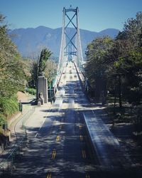 Low angle view of bridge against sky