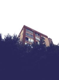 Low angle view of built structure against clear sky