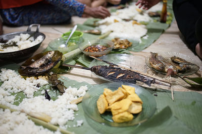 Close-up of food on table