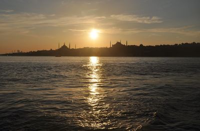 View of sea at sunset