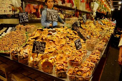 High angle view of store for sale in market