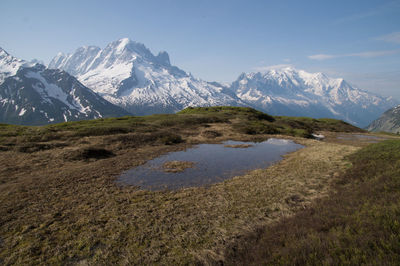 Landscape of the french alps in the spring 