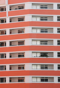 Full frame shot of residential building in singapore