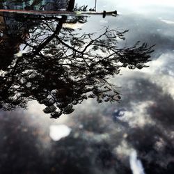 View of lake against cloudy sky