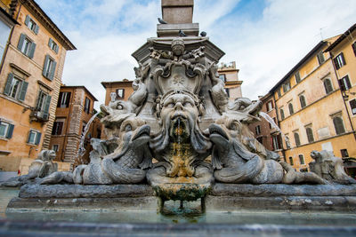 Low angle view of statue