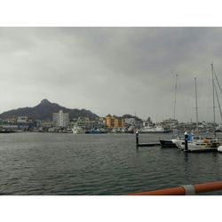 Boats in harbor