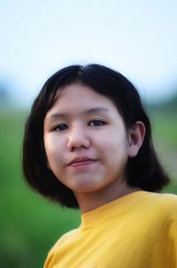 Close-up portrait of teenage girl