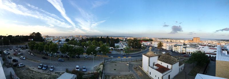 Panoramic view of el puerto de santa maria against sky