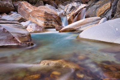 Rock formations in water