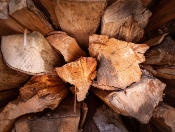 Full frame shot of firewood