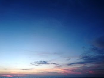 Low angle view of sky at sunset