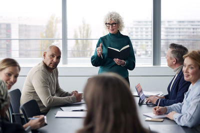 People during business meeting