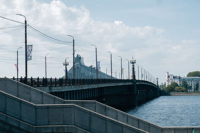 Bridge over river against sky