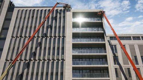 Low angle view of building against sky
