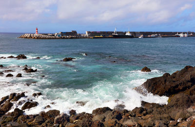 Scenic view of sea against sky